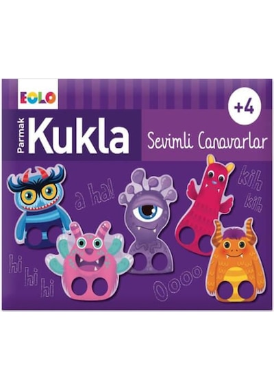 4 Yaş Parmak Kukla Sevimli Canavarlar eolo Yayınları