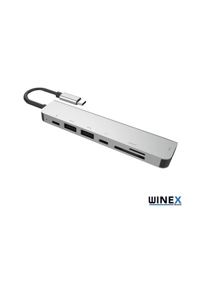 Winex 7in1 USB Type-C Hub Port Adaptör 4K HDMI USB PD Girişli