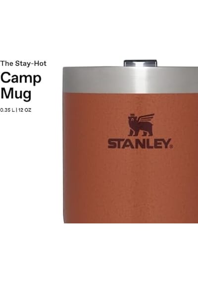 Legendary Camp Mug Paslanmaz Çelik Termos Bardak, Kil Rengi Hammertone Clay , 0.35 Litre Açık Beyaz