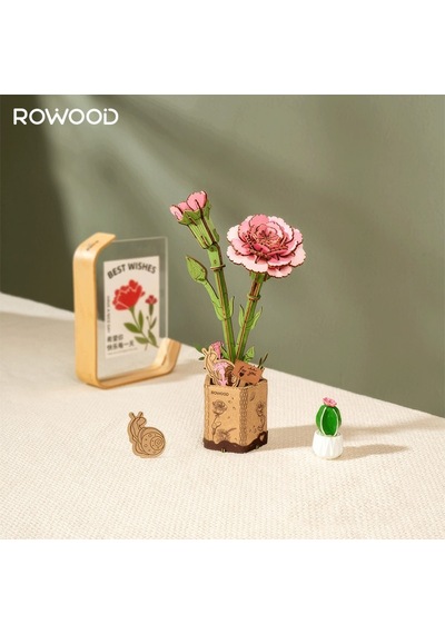 Rowood Tw101 Kiraz Çiçeği Sakura Dıy Minyatür Maket Model Seti Ahşap 3d Wooden Puzzle 3d Model Kit Ahşap Maket Dekoratif Hobi Seti