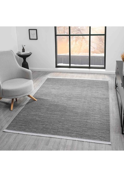 Düz Antrasit Gri Yatay Çizgili Modern Halı - Ns5119av Antrasit - ,gri