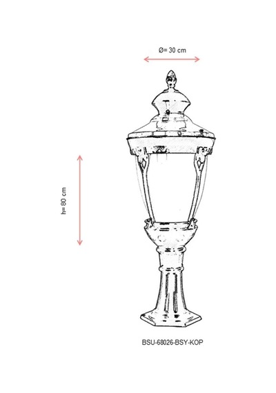 Avonnı Bsu-68026-bsy-kop Kahverengi/siyah Elektrostatik Toz Boyalı Dış Mekan Aydınlatma, E27, Aluminyum, Polikarbon Cam, 30cm Sku: Smgstk25bca28f61