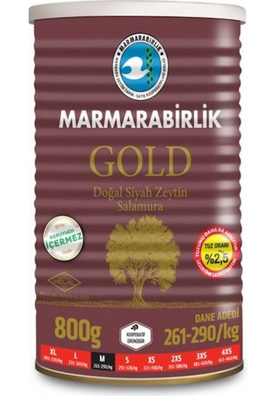 Marmarabirlik Gold Teneke Zeytin 800 Gr X 2 Adet