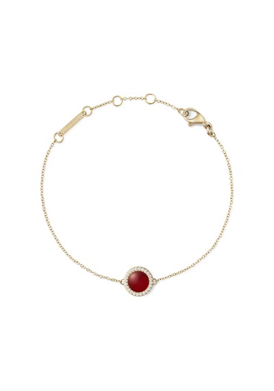 Audrey Bracelet Red Agathe Gold Gold