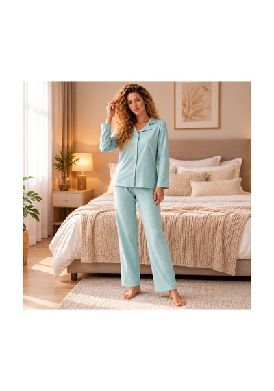 Genel Markalar Kadın Ultra Soft Şardonlu Çizgili Pijama Takımı Uzun Kollu, Düğmeli Milan Model Açık Yeşil Ve Beyaz Çizgili Açık Yeşil Ve Beyaz Çizgili Genel Markalar Kadın Ultra Soft Şardonlu Çizgili Pijama Takımı Uzun Kollu, Düğmeli Milan Model Açık Yeşil Ve Beyaz Çizgili Açık Yeşil Ve Beyaz Çizgili