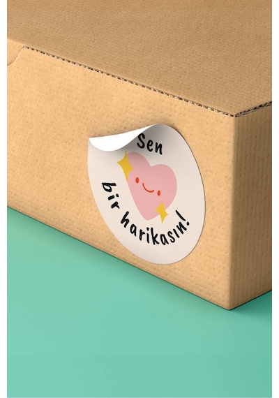 Sen Bir Harikasın Sticker 3x3cm St2326 Çok Renkli