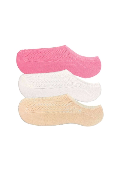 Royaleks 3 Adet Kadın Sneaker Dantelli File Pamuklu Yumuşak Çorap RYL-RNKCR3001 Çok Renkli