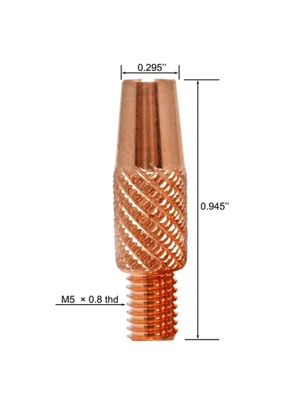 Tr Mig Kaynak Temas İpuçları 186406 .35 İnç Miller Kaynak Tabancası Spoolmate 100, 200, 3035, 185 Ve Hobart Spoolgu