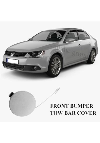 Jetta 2011-2014 Model Arası Uyumlu Ön Tampon İçin Çeki Demiri Kapağı Astarlı