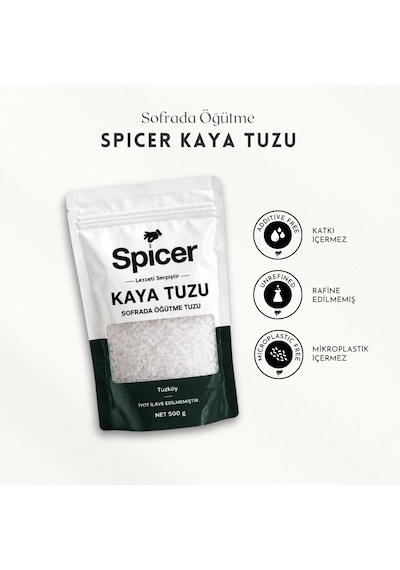 Sofrada Öğütme Tuzu Kristal Kaya Tuzu İri Taneli İyotsuz