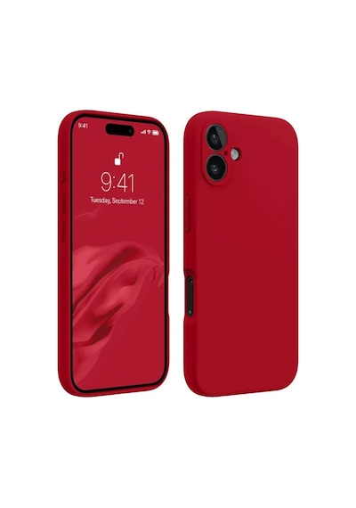 Apple Uyumlu iPhone 16 Kılıf First Silikon Kırmızı/