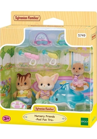 5749 Sylvanian Families Anaokulu Arkadaşları Havuz Eğlencesi Üçlüsü +4 Yaş