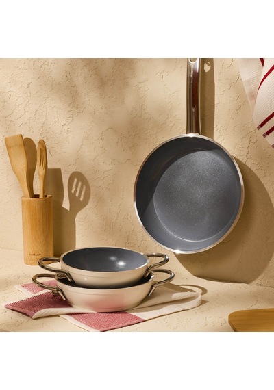 Kitchen Toscana Chef 3 Parça Seramik Tava Sahan Seti Çok Renkli