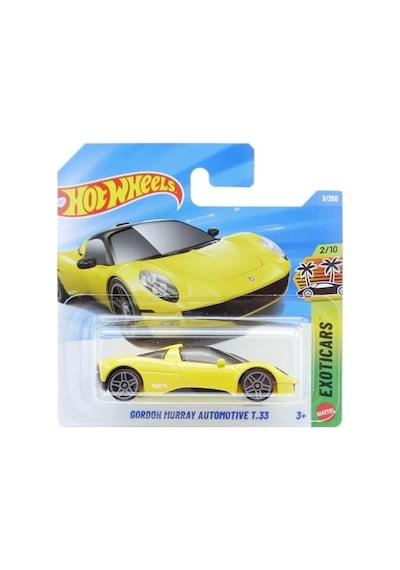 Gordon Murray Automotive T.33 Die-cast Model Araba, Sarı Renk, Exotics Serisi 2/10, 3+ Yaş, 1:64 Ölçek Açık Bej