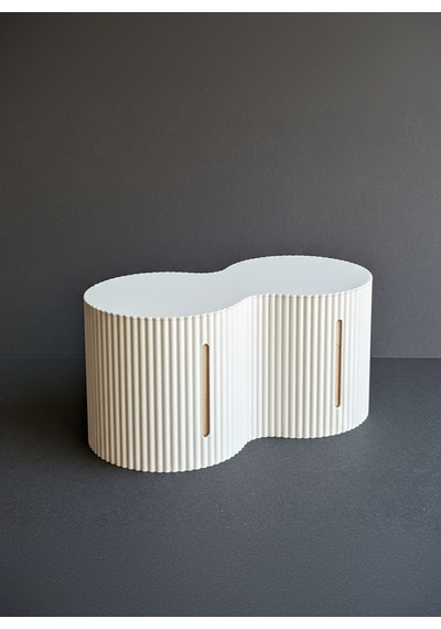 Dekoratif Tuvalet Kağıdı Kutusu 2 Li Rulo Kapasiteli Organizer -14x26x12 Cm Beyaz