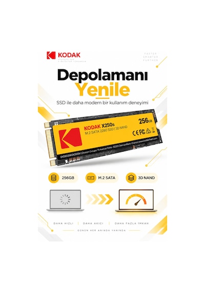 X250s 256gb M.2 Sata 2280 Ssd 520 Mb/s Okuma 500 Mb/s Yazma Hızlı Ssd