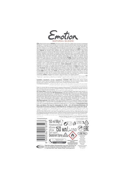 Emotion Natural Bloom Kadın Sprey Deodorant 3 x 150 ML