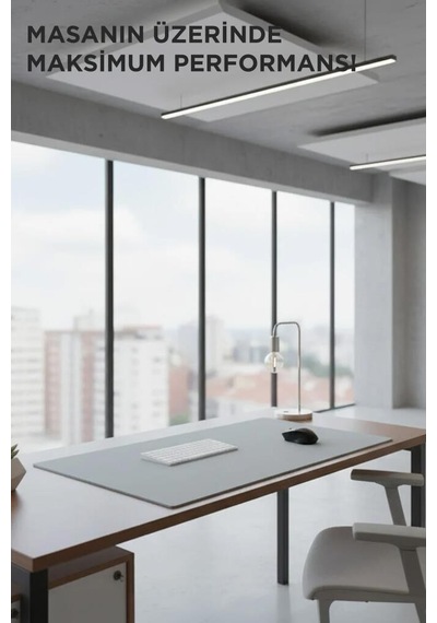 Özel Üretim Oyuncu Klavye Fare Altlığı 800 400mm Mavi Ofis Ortamı Masa Düzeni