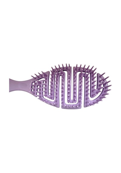 Croc Saç Fırçası Seti 2li Mor - Saç Açıcı Fırça, 3d Detangler Brush - Tarak Hediyeli