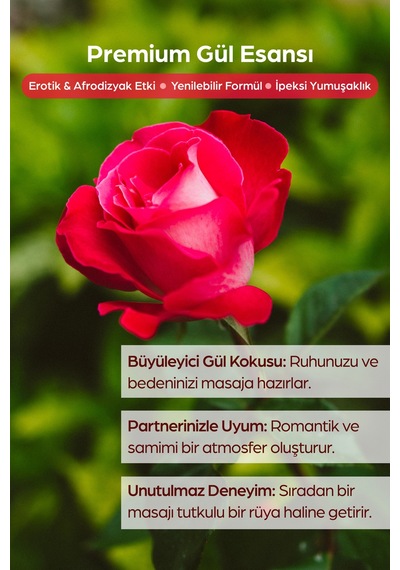 Erotik Masaj Yağı 3 Lü Set Gül Aromalı, Yenilebilir, 120 Ml X 3 Su Bazlı Unisex Vücut Yağı - 305870836