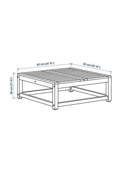 Ikea Nämmarö Bahçe Koltuğu Oturma Bölmesi, Açık Kahverengi, 81x81 Cm