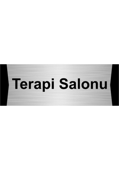 Terapi Salonu 5x20cm Gümüş Renk Metal Yönlendirme Levhası