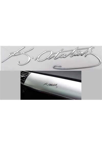 Modacar Metal 8.5 Cm Atatürk Imzası Sticker 424423 (497167211)