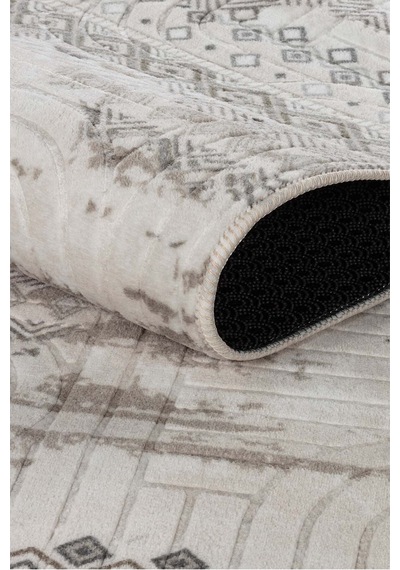 Villadia Home Textile Modern Desen Emboss Baskılı Kaymaz Taban Elit Şık Dört Mevsim Yıkanabilir Halı Yolluk Oturma Salon Odası Vd4018buz Buz