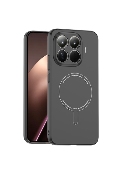 Adige Xiaomi 15t Pro Kılıf Elio Kablosuz Şarj Özellikli Kamera Korumalı Sert Pc Siyah