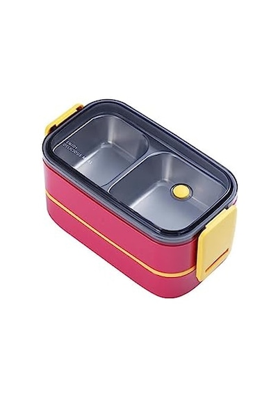 Ml Iki Kat Üç Bölme Paslanmaz Çelik Lunch Box Yeni Nesil Sefer Tası - Kaşıkçatallı -1400462 Diğer