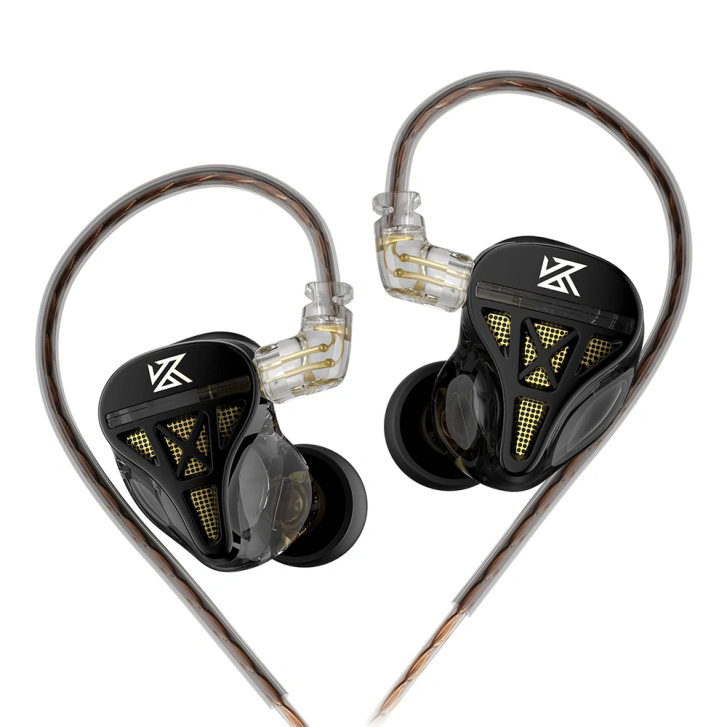 Kz Dqs Siyah Mikrofonsuz 3.5mm Dinamik Sürücü Hifi Kulak İçi Iem Kulaklık Kz-dqs-mıc-bk