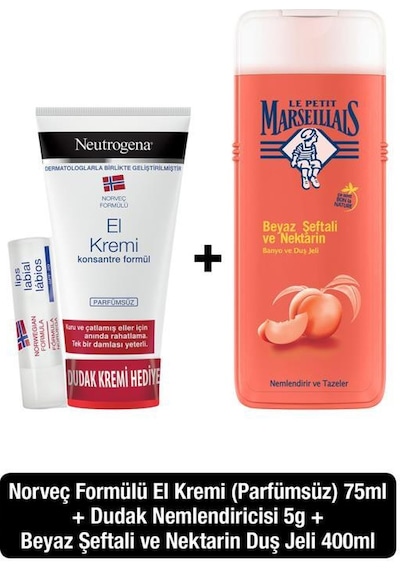Neutrogena Norveç Formülü Parfümsüz El Kremi + Neutrogena Dudak K
