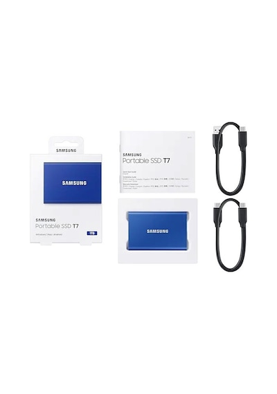 Samsung T7 1tb Usb 3.2 Gen 2 Type-c Mavi