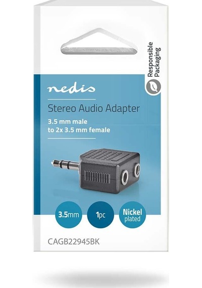 3.5 Mm Erkek - 2x 3.5 Mm Dişi Çevirici Adaptör