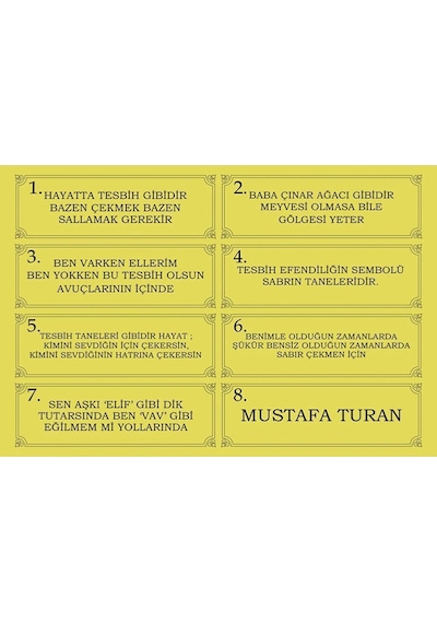 Özel Yazılı, Özel Kutulu,morgül Ağacı Tesbih Usta İmzalı Erkek Hediye Sertifikalı Kişiye Özel İsimli Ks1969