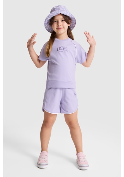 U.S. Polo Assn. Kız Çocuk Lila Pijama Takım 50326607-vr034