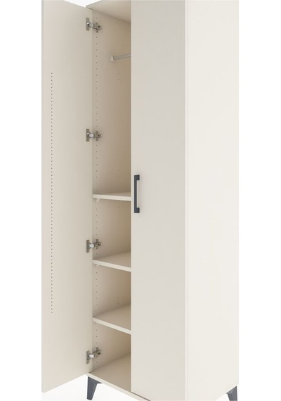 Hyperion Dolap 3 Raflı 2 Kapaklı Tek Askılı 60x44x195 Aytaşı-... Aytaşı