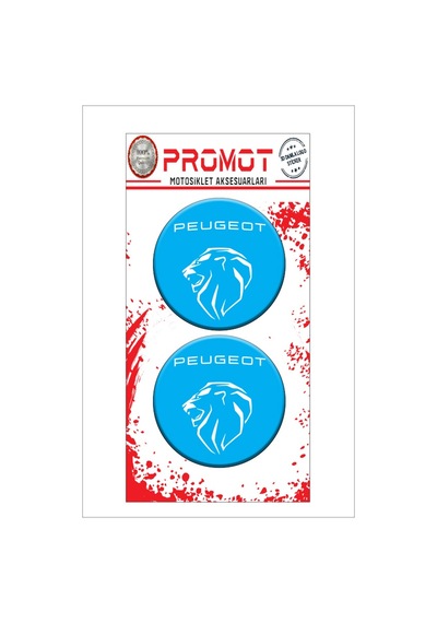 Damla Logo Sticker Peugeot Kabartmalı 5x5cm 09 Nötr