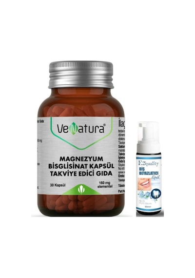 Venatura Magnezyum Bisglisinat 30 Kapsül + Diş Beyazlatıcı Köpük 60 ML
