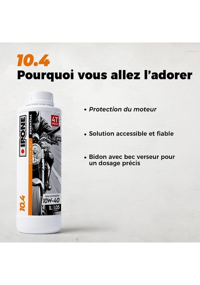 Ipone 10.4 10w40 4t Sentetik Motosiklet Yağı 1l