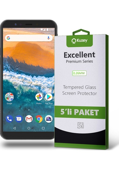 General Mobile GM9 Pro ile Uyumlu Temperli Ekran Koruyucu Kırılmaz Cam Ekonomik 5'li Paket