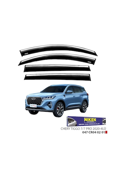 Chery Tiggo 7/7 Pro Kromlu Cam Rüzgarlığı Niken 2020+ Sonrası Uyumlu