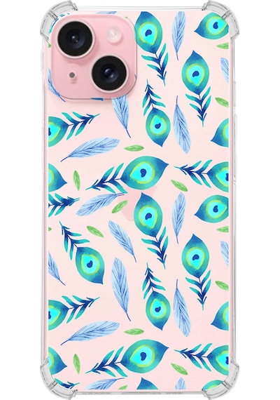 Printify Apple Uyumlu iPhone 15 Devil Eye 3 Baskılı Şeffaf Köşe Korumalı Antişok Kılıf 0166c