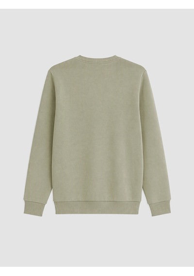 Lcwaıkıkı Classic Yeşil Bisiklet Yaka Erkek Kalın Sweatshirt