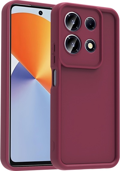 İnfinix Note 30 4g Kılıf Kamera Korumalı Zore Ananas Kapak Mürdüm