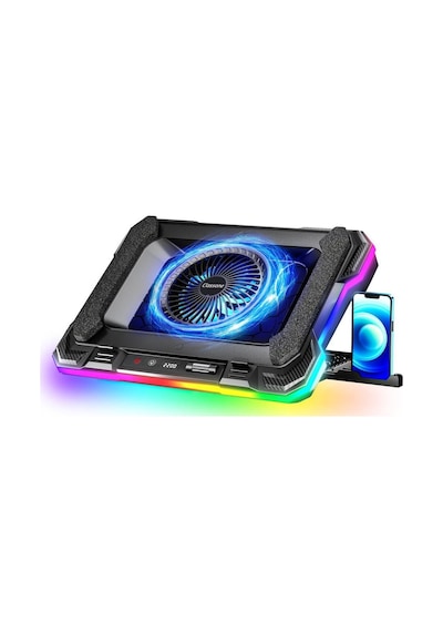 Classone GT100 Gaming 2200 RPM RGB Işıklı LED Display Notebook - Laptop Soğutucu Stand