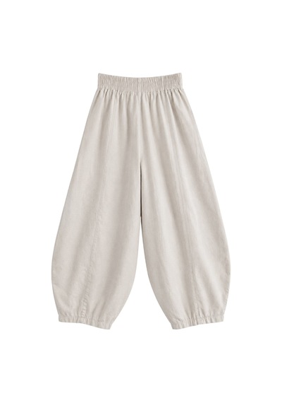 Vadon 1035 Kadın %100 Pamuk Gabardin Balon Paça Lastikli Bel Pantolon Taş