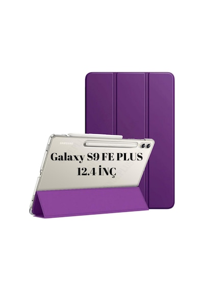 Samsung Galaxy Uyumlu Tab S9 Fe Plus X510 X516 X518 Kılıf Pu Deri Smart Standlı Case
