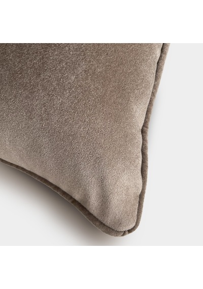 "taupe" Kadife Düz Kırlent Kılıfı - 30x40 Koyu Kahverengi