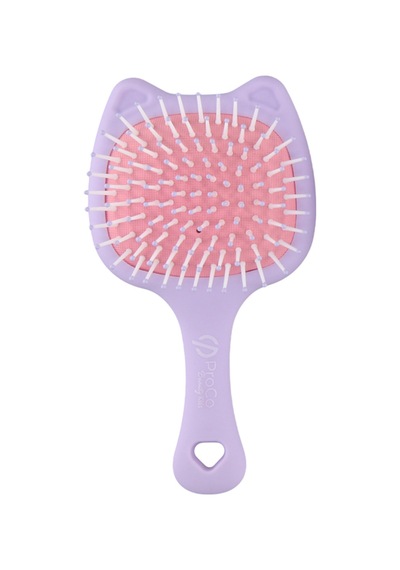 Beauty Kids Kitty Puf Açma Tarama Saç Fırçası Lila
